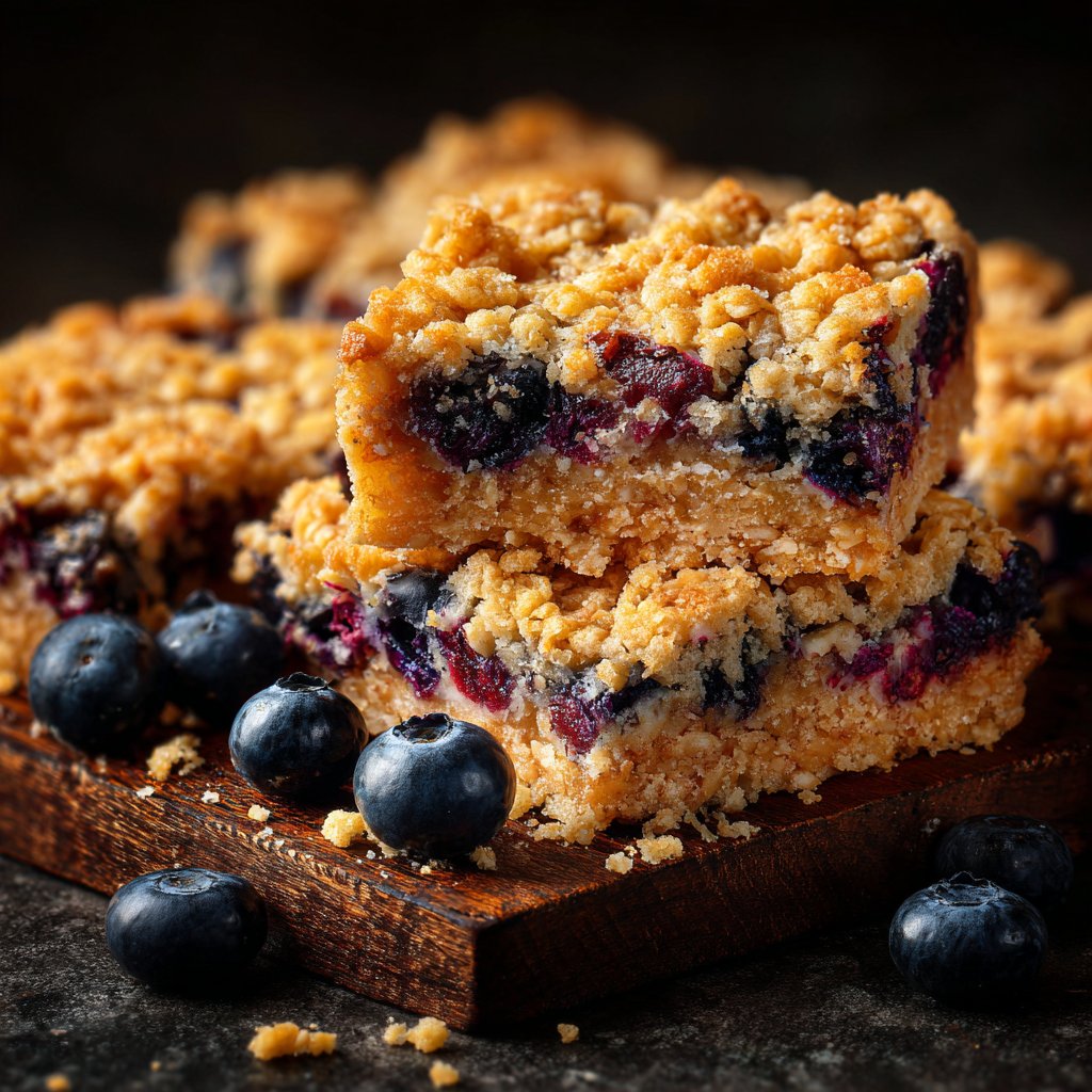 Baked Blueberry Lemon Oat Bars