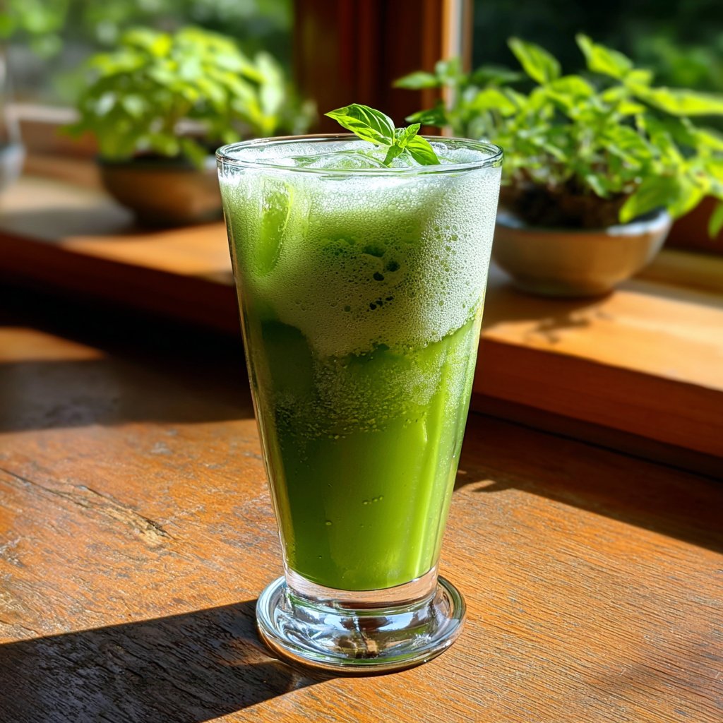 Lemon Basil Iced Matcha