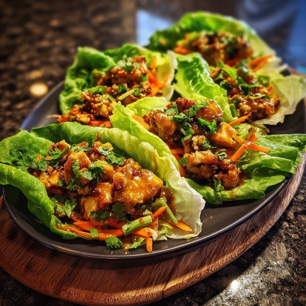 Thai Chicken Lettuce Wraps