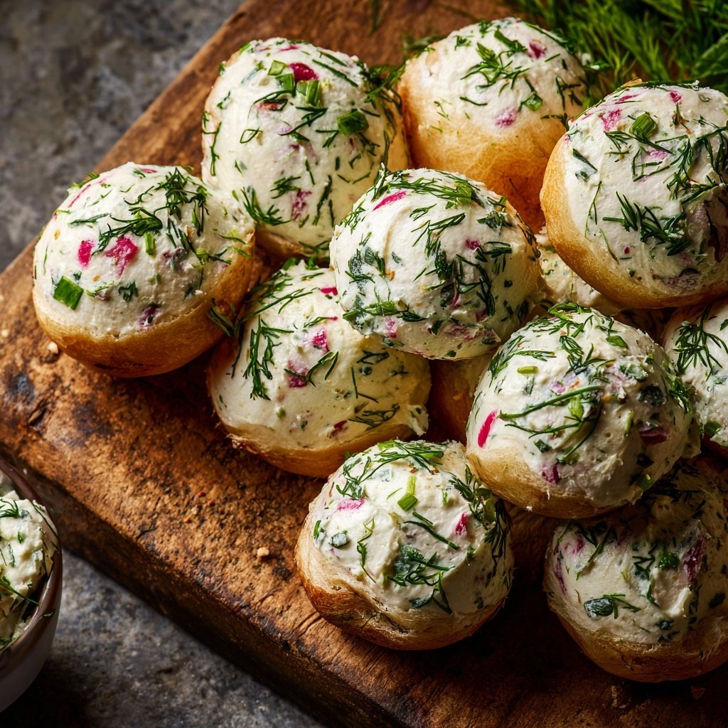 Herbed Cream Cheese Stuffed Radishes