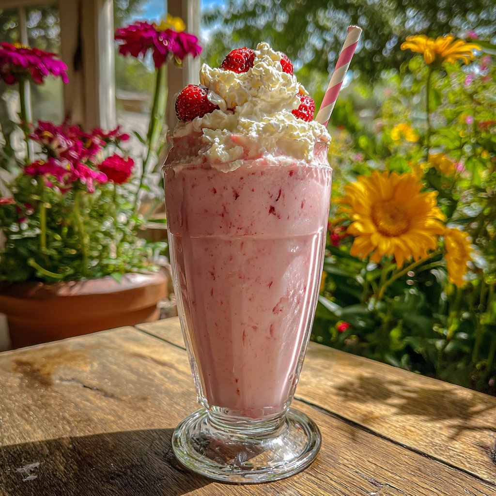 Decadent Strawberry Milkshake